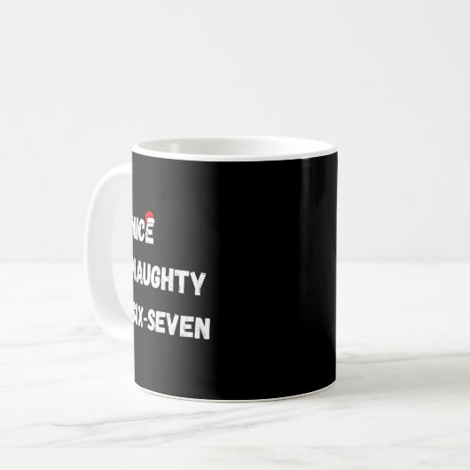 Naughty Nice 67 Christmas Checklist Fun Six Seven  Kaffeetasse (Vorderseite Links)