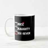 Naughty Nice 67 Christmas Checklist Fun Six Seven Kaffeetasse (Links)