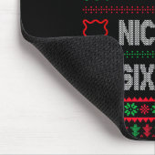 Naughty Nice 6 7 Funny Brainrot Meme Ugly Xmas Six Mousepad (Ecke)
