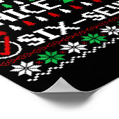 Naughty Nice 6-7 Funny Brainrot Meme Ugly Xmas Six Poster (Ecke)