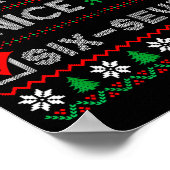 Naughty Nice 6-7 Funny Brainrot Meme Ugly Xmas Six Poster (Ecke)