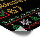 Naughty Nice 6 7 Funny Brainrot Meme Ugly Xmas Six Poster (Ecke)