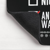 Naughty Nice An Attempt Was Made - Christmas Check Mousepad (Ecke)