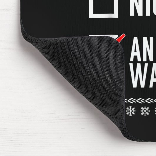Naughty Nice An Attempt Was Made - Christmas Check Mousepad (Ecke)