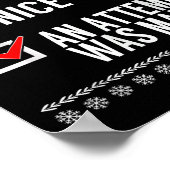 Naughty Nice An Attempt Was Made - Christmas Check Poster (Ecke)