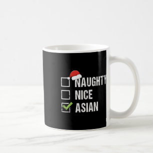 Naughty Nice Asian Asia Weihnachtsmannmütze Weihna Kaffeetasse