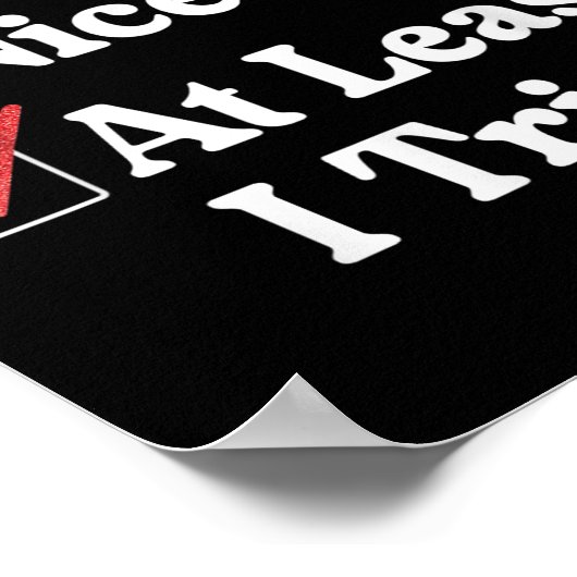 Naughty Nice At Least I Tried Christmas List Santa Poster (Ecke)