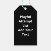 Naughty Nice Attempt Made Funny Christmas List Geschenkanhänger (Rückseite)