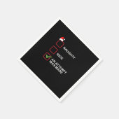 Naughty Nice Attempt Made Funny Christmas List Serviette (Ecke)