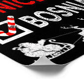 Naughty Nice Bosnian Christmas Pajamas Funny Santa Poster (Ecke)