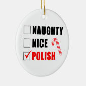 Naughty Nice Candy Cane Keramik Ornament (Rechts)