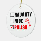 Naughty Nice Candy Cane Keramik Ornament (Links)