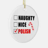 Naughty Nice Candy Cane Keramik Ornament (Rechts)