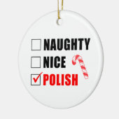 Naughty Nice Candy Cane Keramik Ornament (Links)