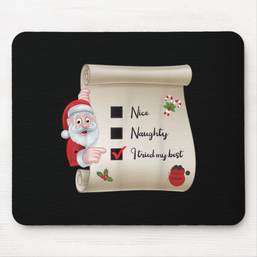 Naughty Nice Checklist I Tried My Mousepad (Vorne)