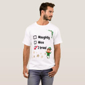Naughty Nice Christmas t Shirt (Vorne ganz)