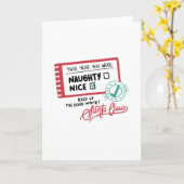 Naughty Nice Crad Christmas Karte (Gelbe Blume)