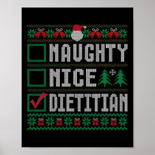 Naughty Nice Dietitian Weihnachtssaison Poster