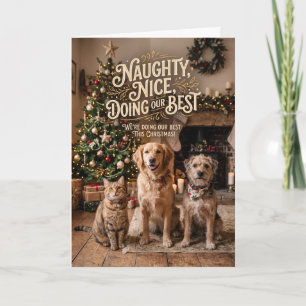 Naughty Nice Doing Our Best Pet Weihnachten