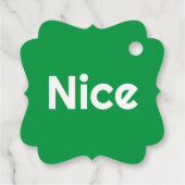 Naughty Nice doppelseitig Geschenkanhänger (Rückseite)