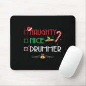 Naughty Nice Drummer Group Matching Weihnachtsgesc Mousepad (Mit Mouse)