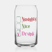 Naughty Nice Drunk Funny Holiday Christmas Dosenglas (Vorderseite)