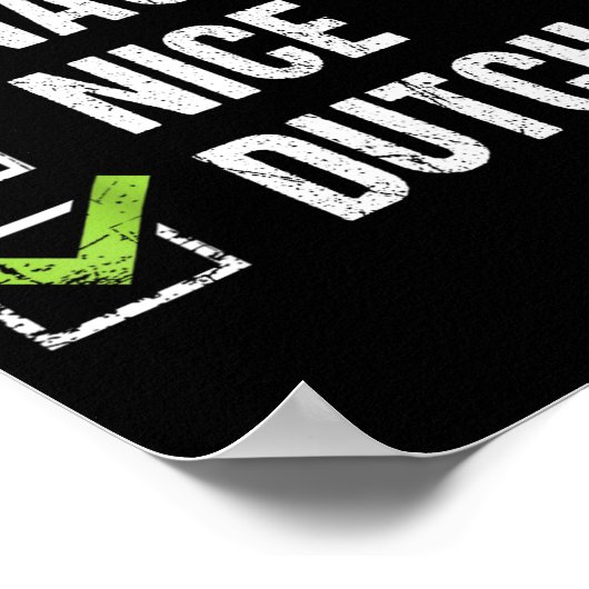 Naughty Nice Dutch Shirt Netherlands Santa Christm Poster (Ecke)