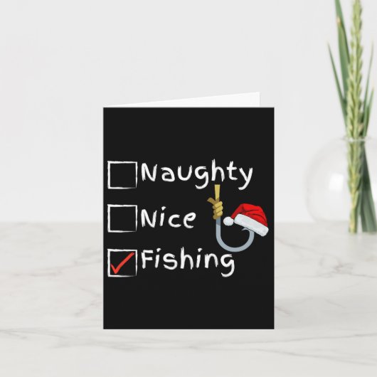 Naughty Nice Fishing Karte (Vorderseite)