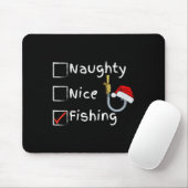 Naughty Nice Fishing Mousepad (Mit Mouse)