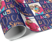 Naughty & Nice | fröhliches farbiges Weihnachtsgeb Geschenkpapier (Rolleneckpunkt)