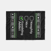 Naughty Nice Gambling Addict Weihnachten Fleecedecke (Vorderseite (Horizontal))