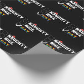 Naughty Nice Gay Rainbow Pride LGBT Weihnachtsgesc Geschenkpapier (Ecke)
