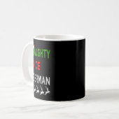Naughty Nice German Christmas Pajamas Funny Santa Kaffeetasse (Vorderseite Links)