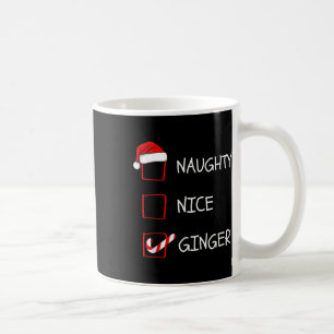 Naughty Nice Ginger Christmas Family Kaffeetasse