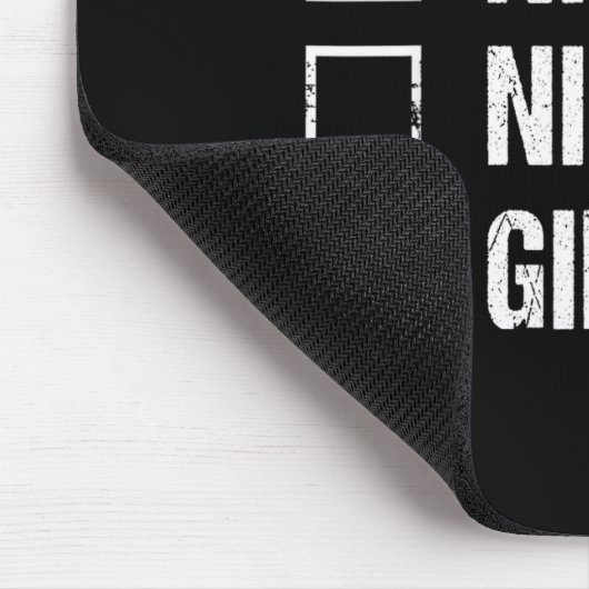 Naughty Nice Ginger Redhead Santa Hat Irish Christ Mousepad (Ecke)