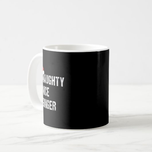 Naughty Nice Ginger Redhead Weihnachtsmannmütze Ir Kaffeetasse (Vorderseite Links)