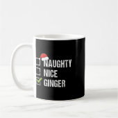 Naughty Nice Ginger Redhead Weihnachtsmannmütze Ir Kaffeetasse (Links)