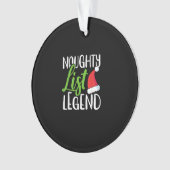 Naughty Nice Holiday List Funny Seasonal Humor Ornament (Vorderseite)