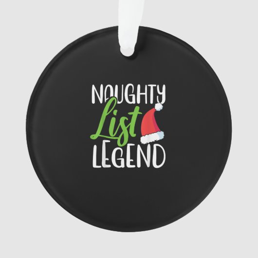 Naughty Nice Holiday List Funny Seasonal Humor Ornament (Vorderseite)