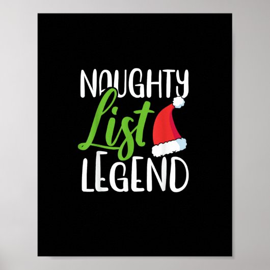 Naughty Nice Holiday List Funny Seasonal Humor Poster (Vorne)