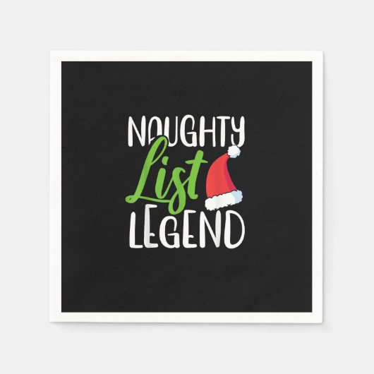 Naughty Nice Holiday List Funny Seasonal Humor  Serviette (Vorderseite)