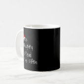 Naughty Nice I Plead The Fifth Funny Ugly Christma Kaffeetasse (Vorderseite Links)
