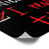 Naughty Nice I Really Tried - Funny Christmas Poster (Ecke)