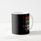 Naughty Nice I Swear I Tried Christmas Santa Claus Kaffeetasse (VorderseiteRechts)