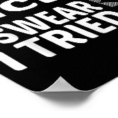 Naughty Nice I Swear I Tried Funny Christmas Poster (Ecke)