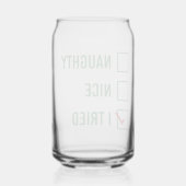 Naughty, Nice, ich habe versucht - Funny Christmas Dosenglas (Rückseite)