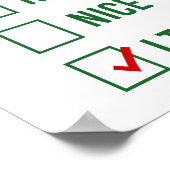 Naughty, Nice, ich habe versucht - Funny Christmas Poster (Ecke)