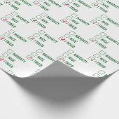 Naughty, Nice, ich versuchte - Funny Christmas Geschenkpapier (Ecke)