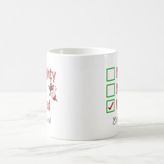 Naughty, Nice, ich versuchte lustigen Weihnachts-S Tasse (Mittel)