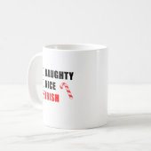 Naughty Nice Irish Christmas Design Coffee Tasse (Vorderseite Links)